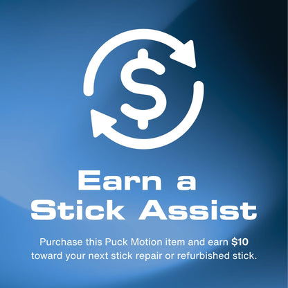 Stick assists are $10 credits on hockey stick repairs or refurbished sticks.