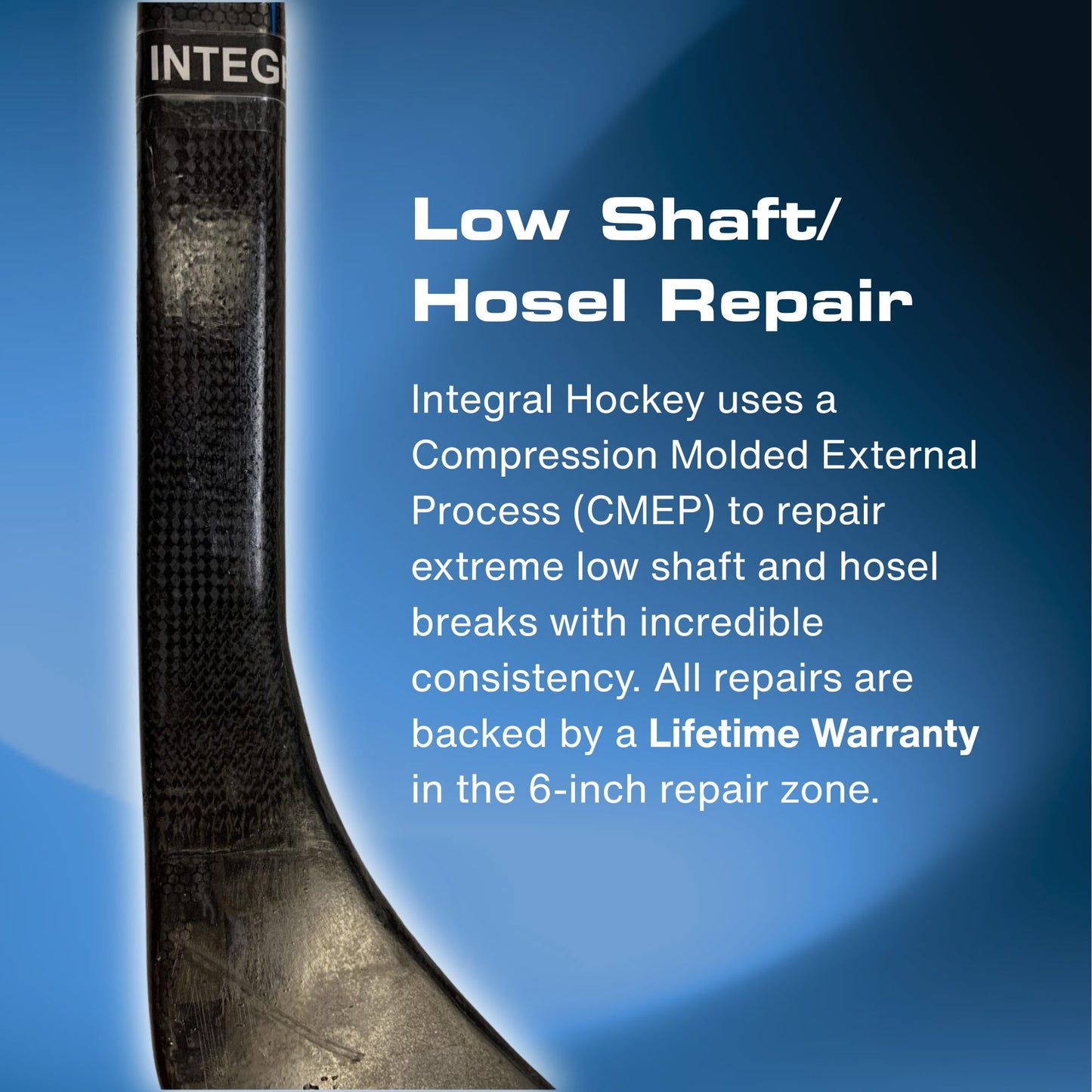 Integral Hockey Player Stick Repair Service - Includes Return Shipping